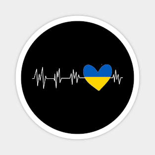 stand with ukraine,Ukrainian Flag Heartbeat Herzschlag Magnet